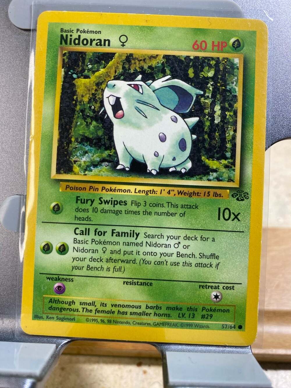 Nidoran 57/64 Jungle Set Common Pokémon Card (Unlimited)